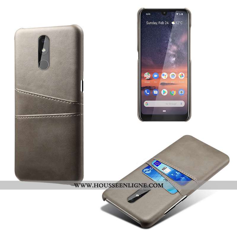 Coque Nokia 3.2 Vintage Cuir Qualité Business Incassable Téléphone Portable Rouge
