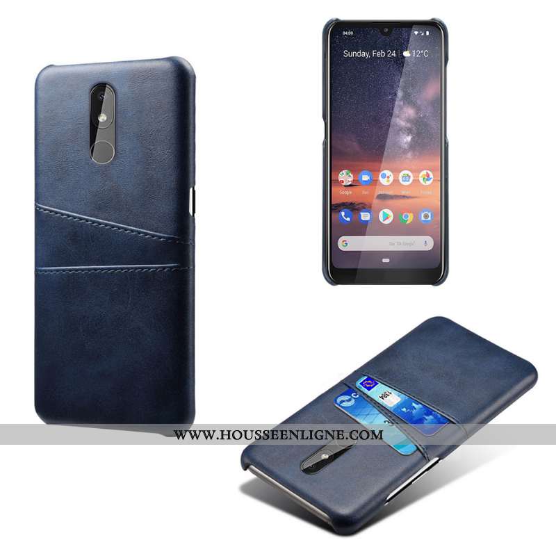 Coque Nokia 3.2 Vintage Cuir Qualité Business Incassable Téléphone Portable Rouge