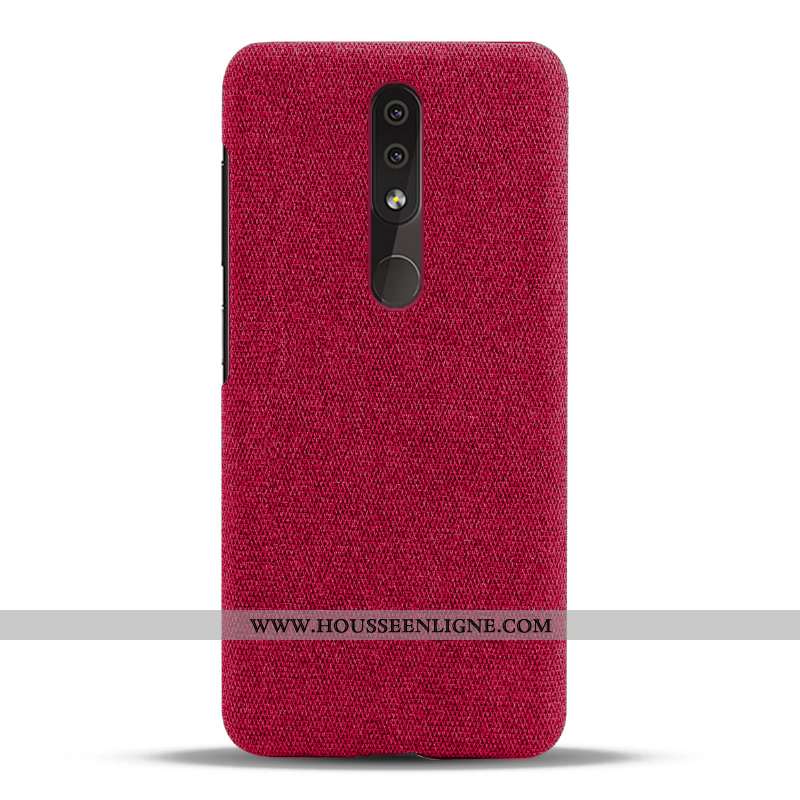 Coque Nokia 4.2 Légère Protection Tissu Gris Téléphone Portable Simple Étui
