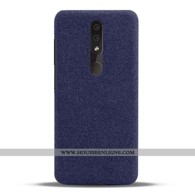 Coque Nokia 4.2 Légère Protection Tissu Gris Téléphone Portable Simple Étui