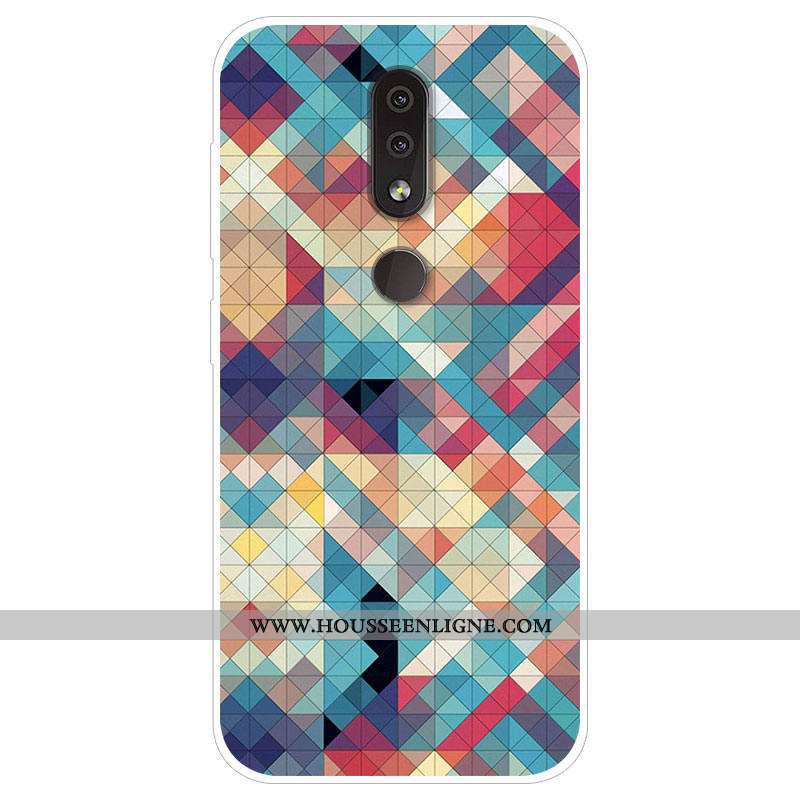Coque Nokia 4.2 Personnalité Dessin Animé Protection Téléphone Portable Bleu Marin Tendance Bleu Fon