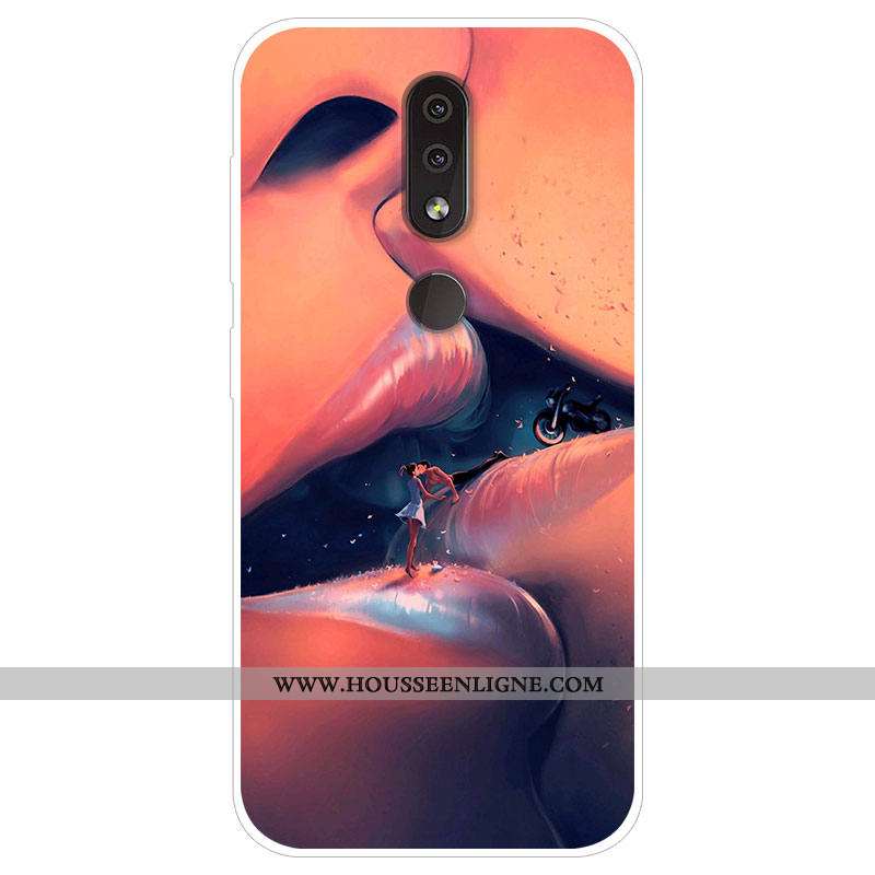 Coque Nokia 4.2 Personnalité Dessin Animé Protection Téléphone Portable Bleu Marin Tendance Bleu Fon