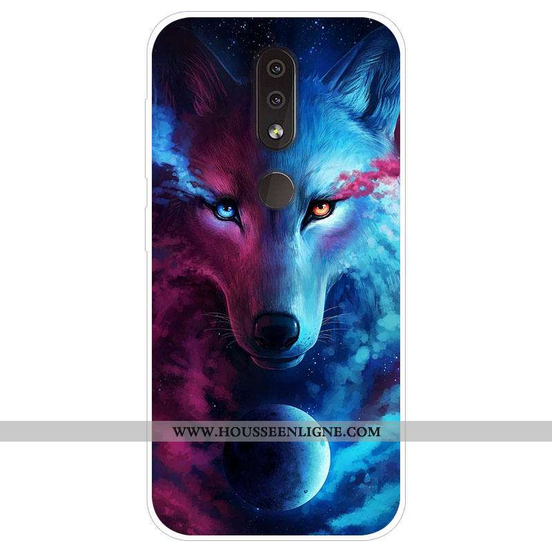 Coque Nokia 4.2 Personnalité Dessin Animé Protection Téléphone Portable Bleu Marin Tendance Bleu Fon