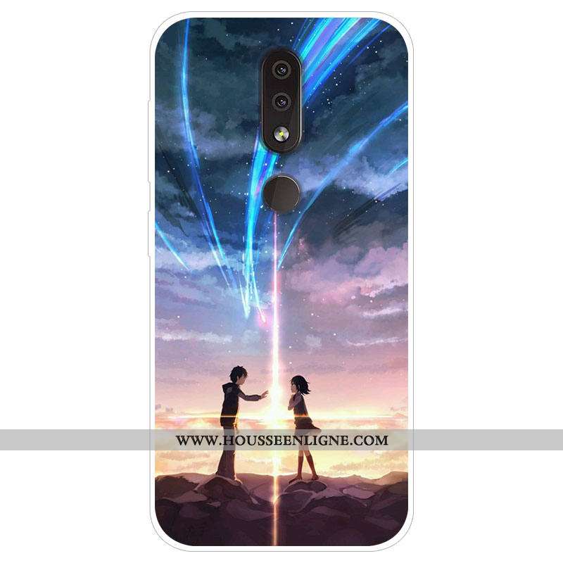 Coque Nokia 4.2 Personnalité Dessin Animé Protection Téléphone Portable Bleu Marin Tendance Bleu Fon