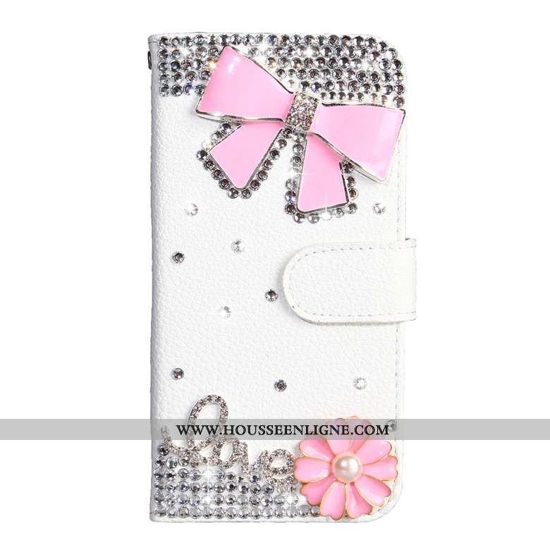 Coque Nokia 4.2 Protection Cuir Étui Blanc Papillon Téléphone Portable Blanche