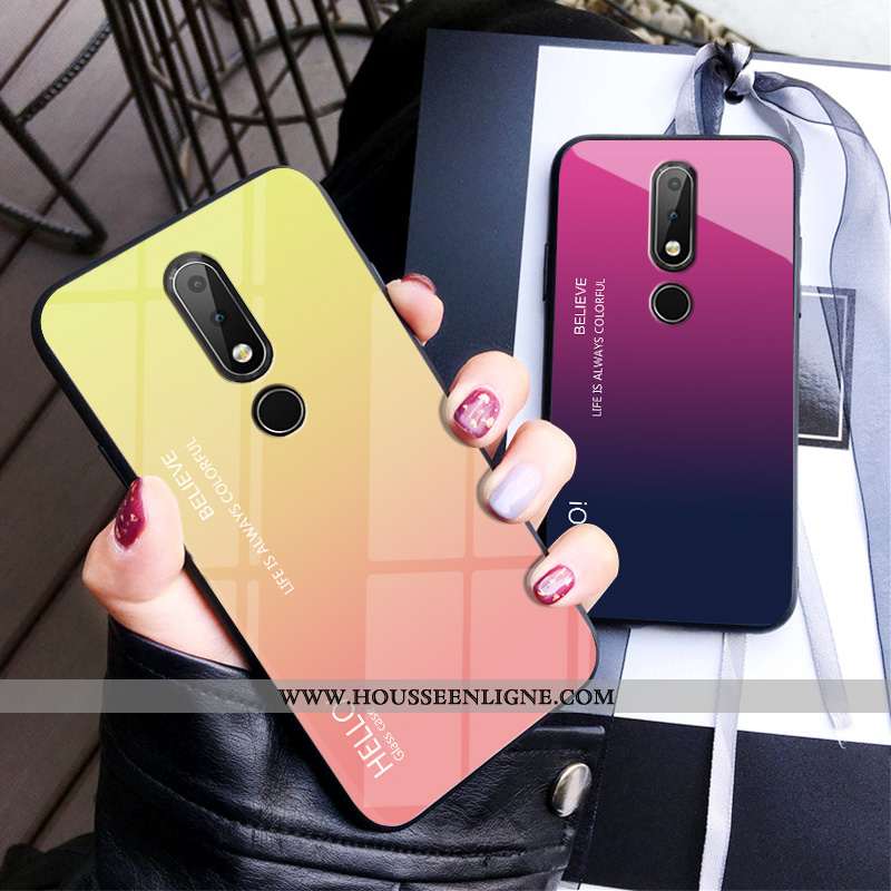 Coque Nokia 4.2 Protection Verre Silicone Tempérer Fluide Doux Rouge