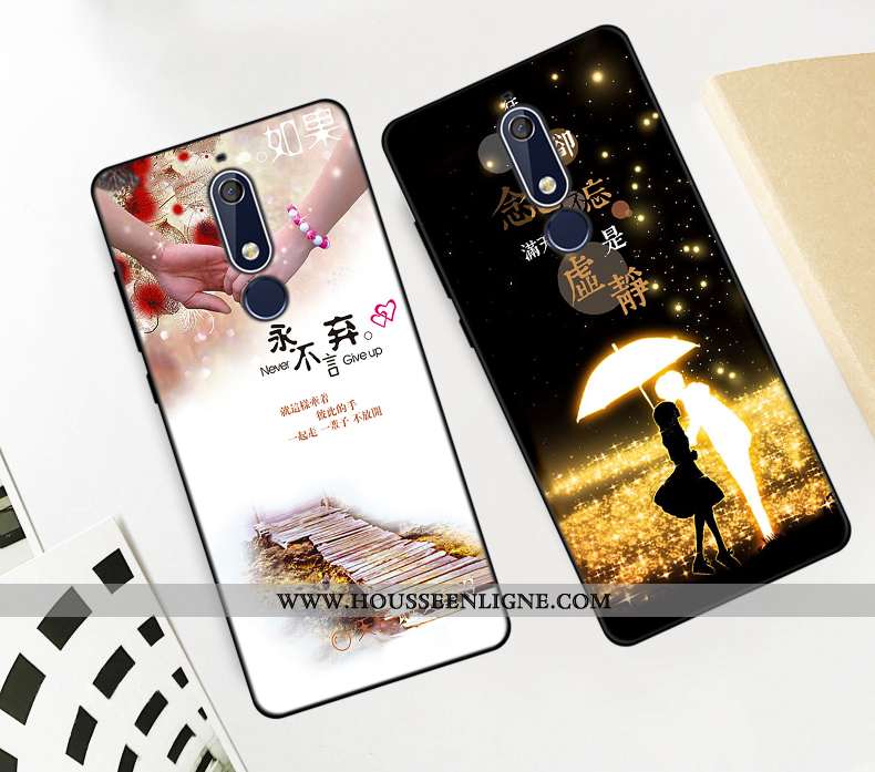 Coque Nokia 5.1 Fluide Doux Silicone Incassable Étui Art Rose