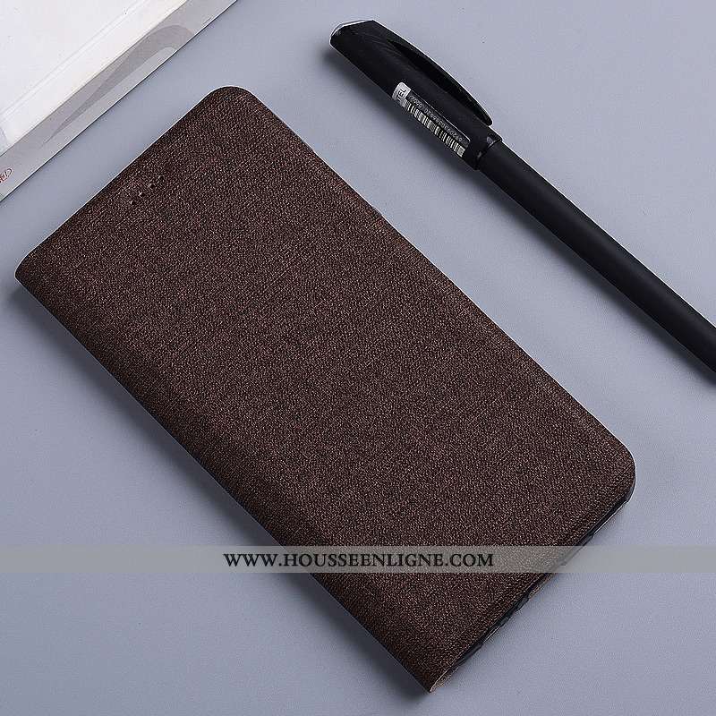Coque Nokia 5.1 Plus Modèle Fleurie Protection Gris Lin Étui Téléphone Portable