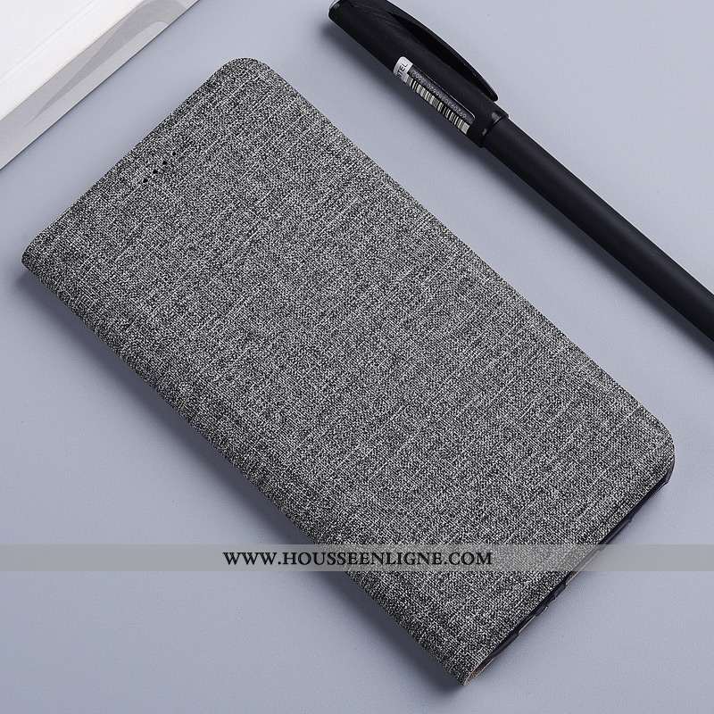Coque Nokia 5.1 Plus Modèle Fleurie Protection Gris Lin Étui Téléphone Portable