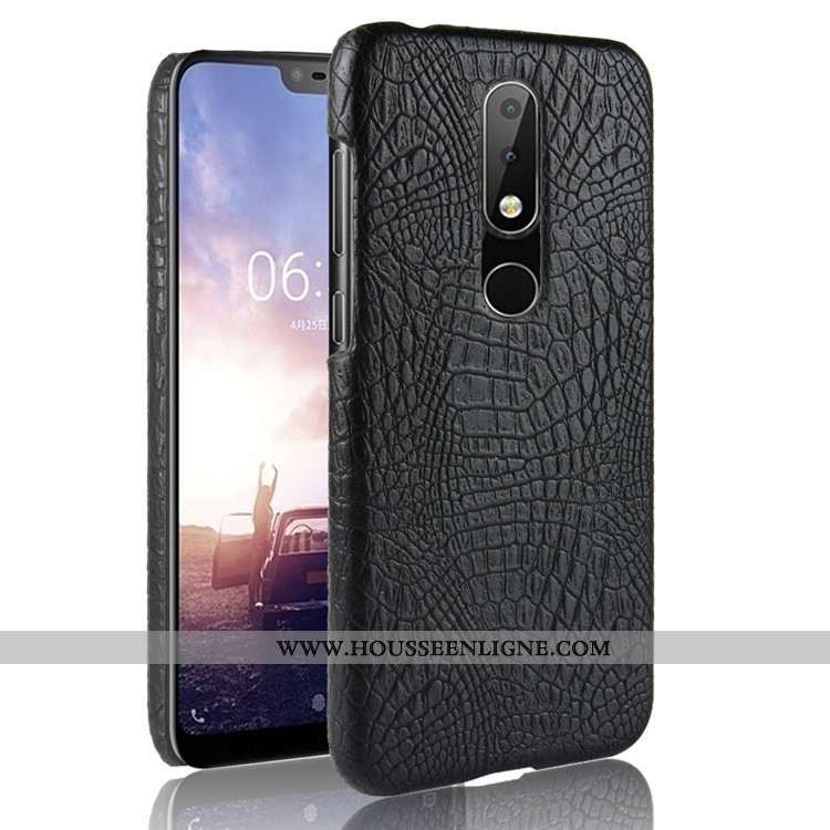 Coque Nokia 5.1 Plus Modèle Fleurie Étui Vert Business Incassable Crocodile Téléphone Portable Verte