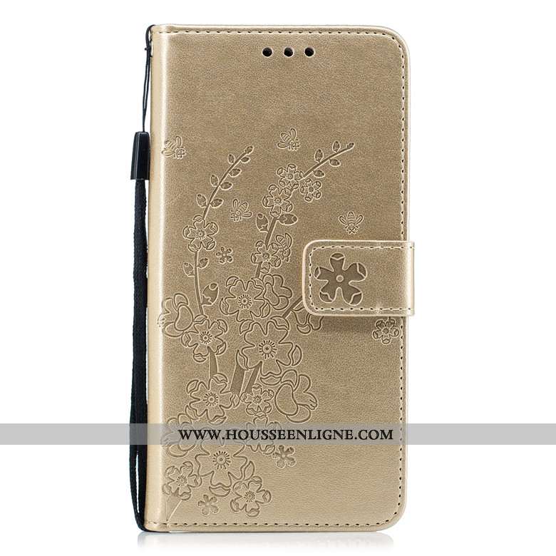 Coque Nokia 5.1 Protection Cuir Téléphone Portable Or Étui Clamshell Incassable Doré