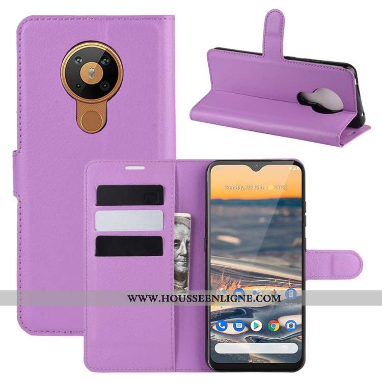 Coque Nokia 5.3 Cuir Délavé En Daim Antidérapant Carte Clamshell Incassable Verte