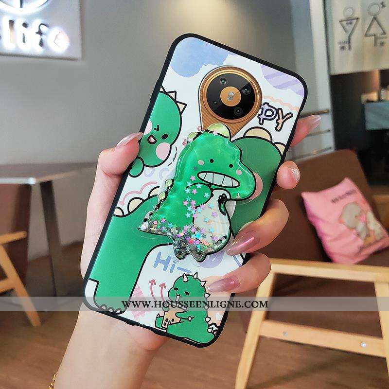 Coque Nokia 5.3 Dessin Animé Tendance Support Vert Petite Marguerite Étui Verte