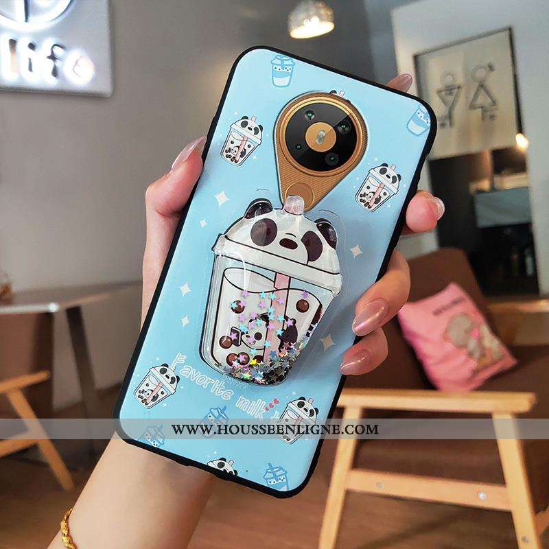 Coque Nokia 5.3 Dessin Animé Tendance Support Vert Petite Marguerite Étui Verte