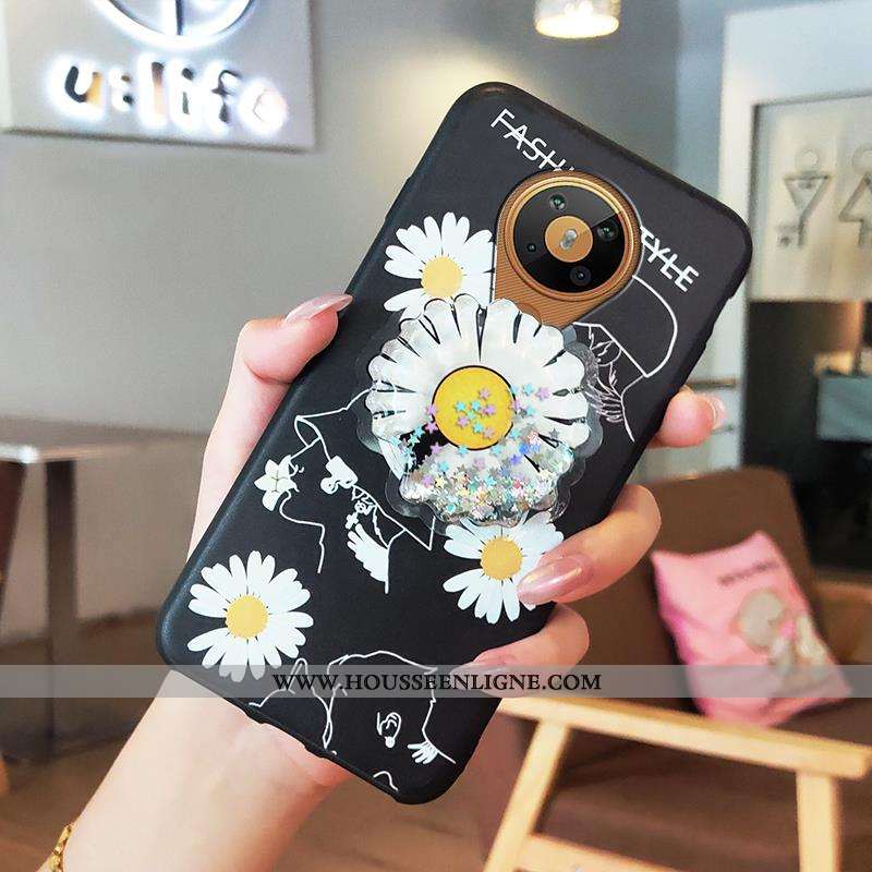 Coque Nokia 5.3 Dessin Animé Tendance Support Vert Petite Marguerite Étui Verte