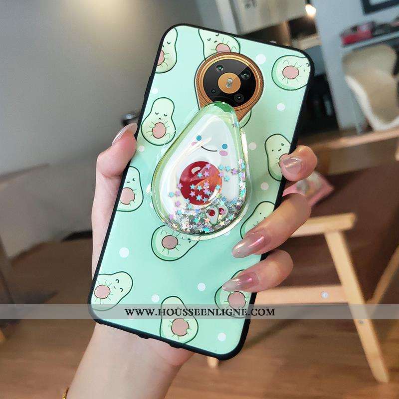 Coque Nokia 5.3 Dessin Animé Tendance Support Vert Petite Marguerite Étui Verte