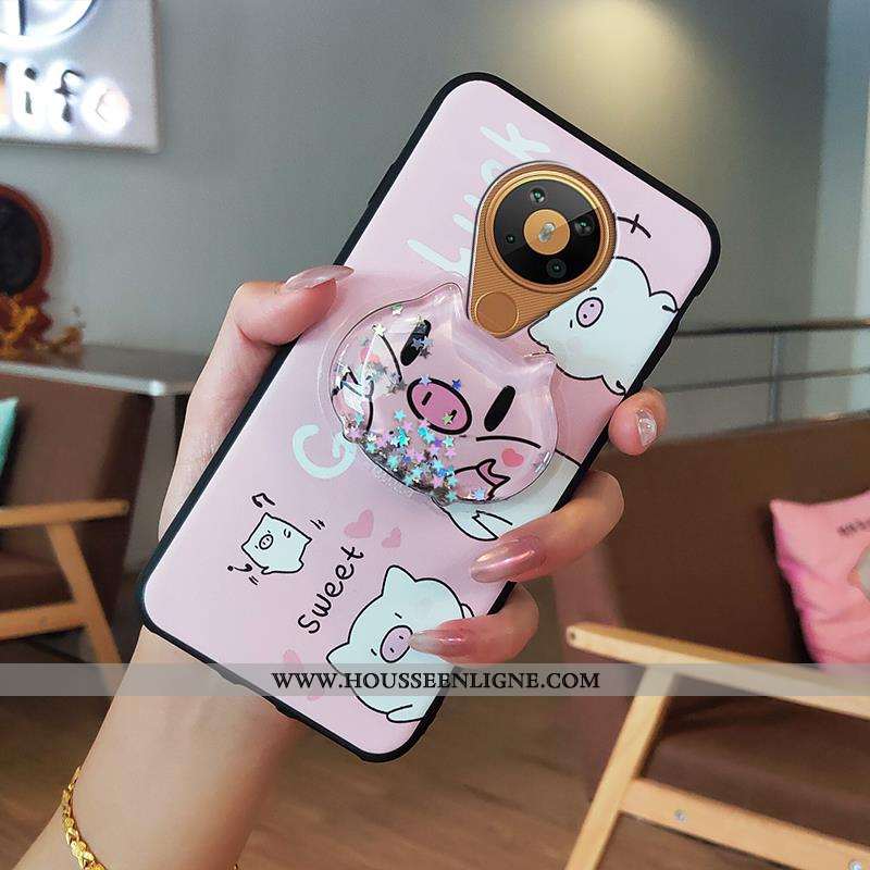 Coque Nokia 5.3 Dessin Animé Tendance Support Vert Petite Marguerite Étui Verte