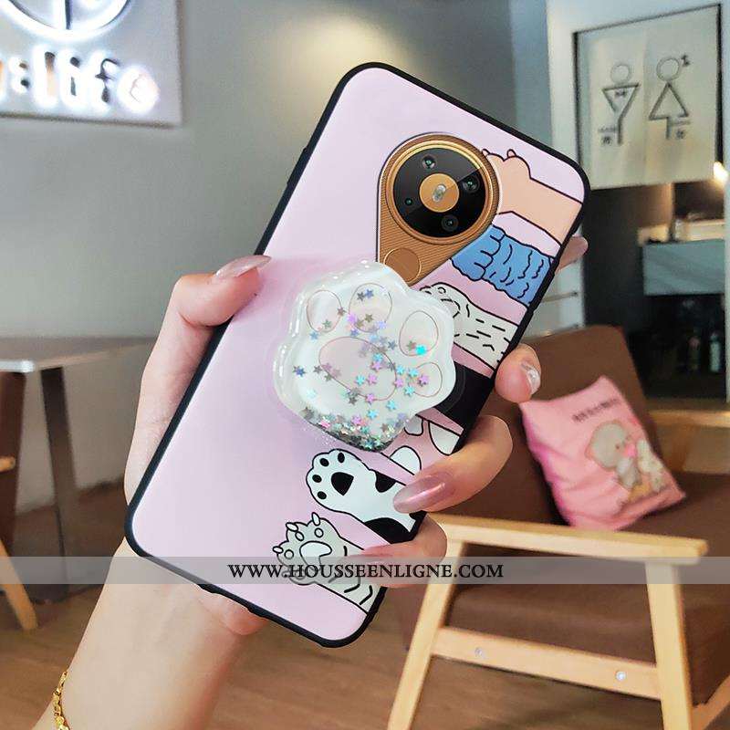 Coque Nokia 5.3 Dessin Animé Tendance Support Vert Petite Marguerite Étui Verte