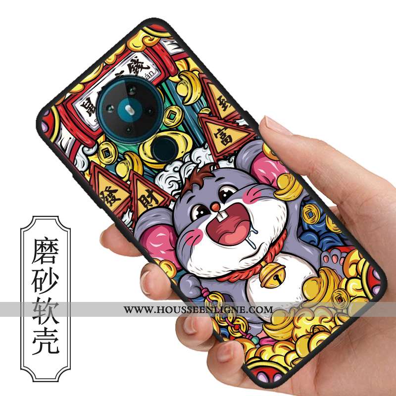 Coque Nokia 5.3 Dessin Animé Vintage Silicone Téléphone Portable Net Rouge Multicolore Tendance Colo