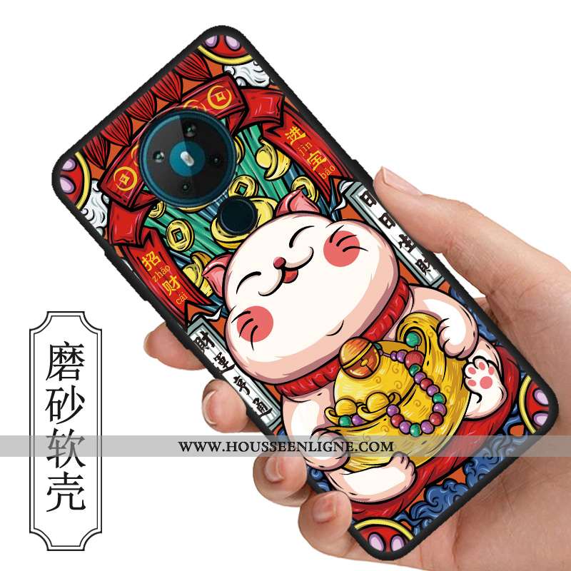 Coque Nokia 5.3 Dessin Animé Vintage Silicone Téléphone Portable Net Rouge Multicolore Tendance Colo