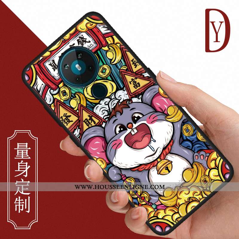 Coque Nokia 5.3 Dessin Animé Vintage Silicone Téléphone Portable Net Rouge Multicolore Tendance Colo