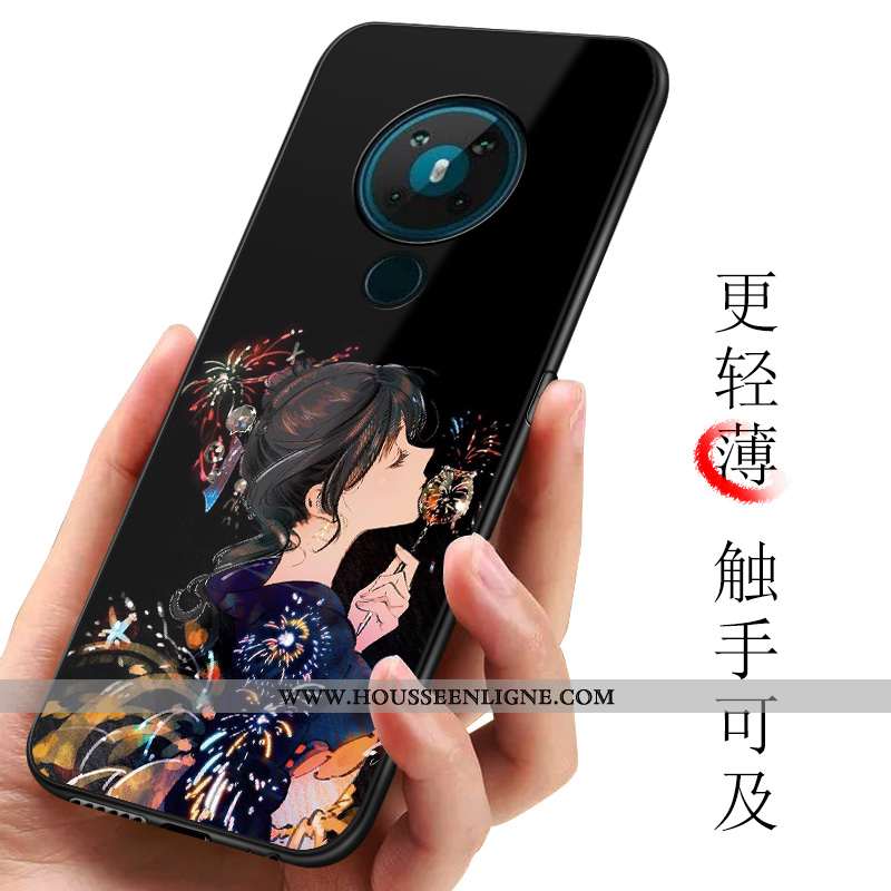 Coque Nokia 5.3 Dessin Animé Vintage Silicone Téléphone Portable Net Rouge Multicolore Tendance Colo