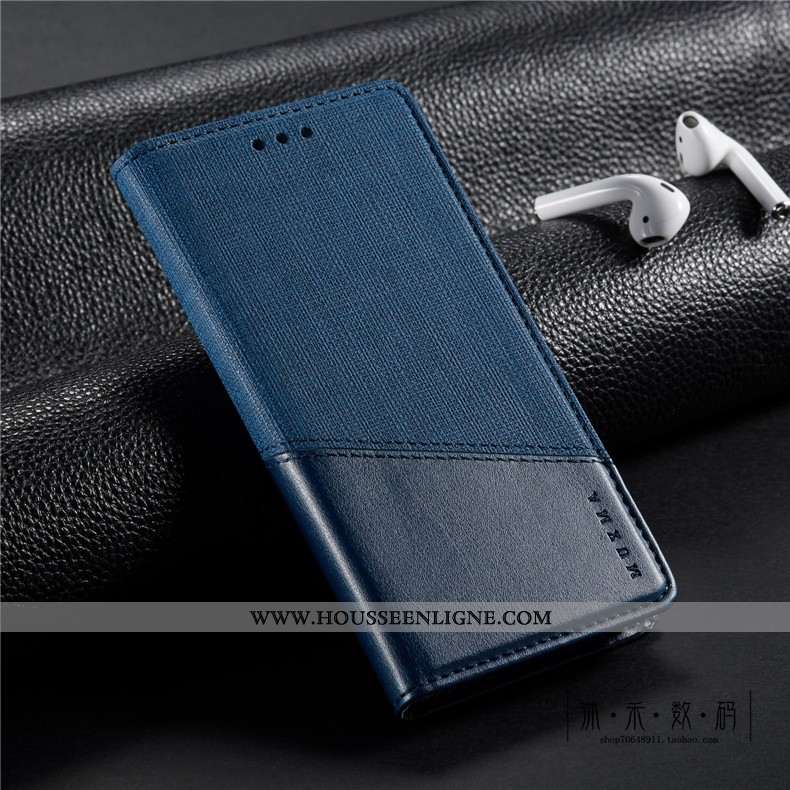 Coque Nokia 5.3 Protection Cuir Bleu Étui Téléphone Portable Luxe