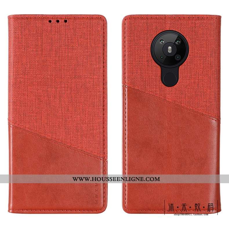 Coque Nokia 5.3 Protection Cuir Bleu Étui Téléphone Portable Luxe