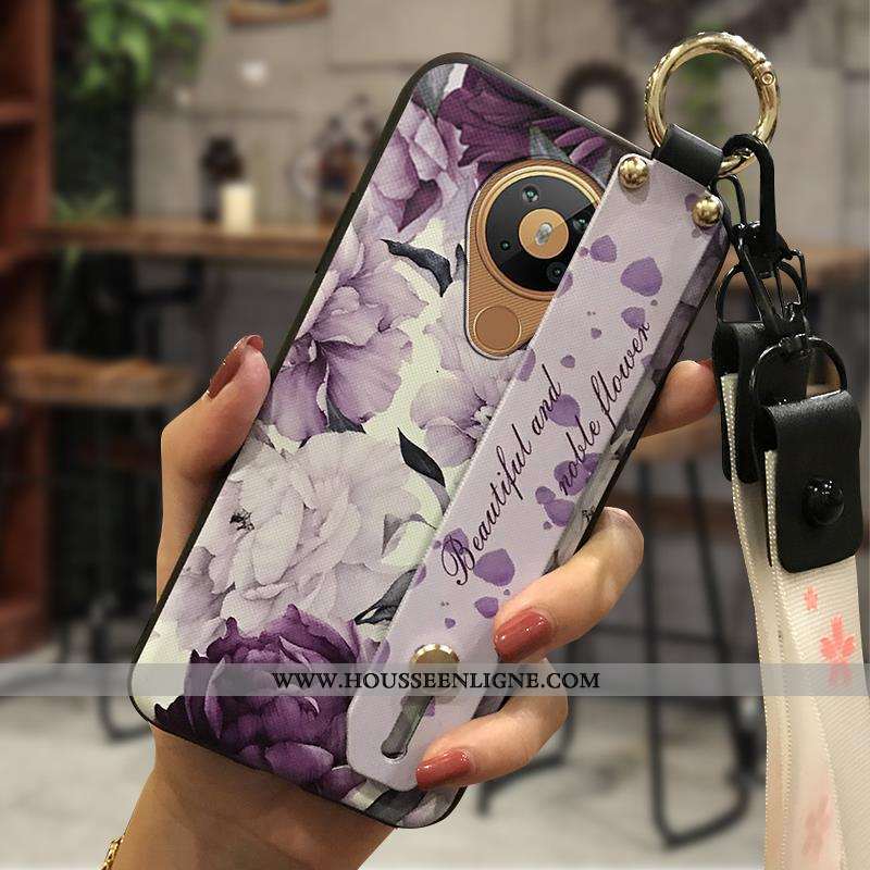 Coque Nokia 5.3 Silicone Protection Tendance Téléphone Portable Support Fleur Vent Rose