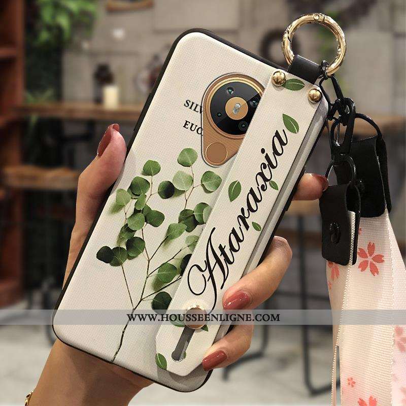 Coque Nokia 5.3 Silicone Protection Tendance Téléphone Portable Support Fleur Vent Rose