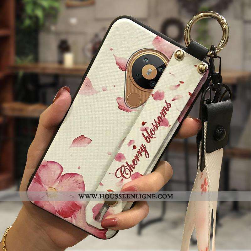 Coque Nokia 5.3 Silicone Protection Tendance Téléphone Portable Support Fleur Vent Rose