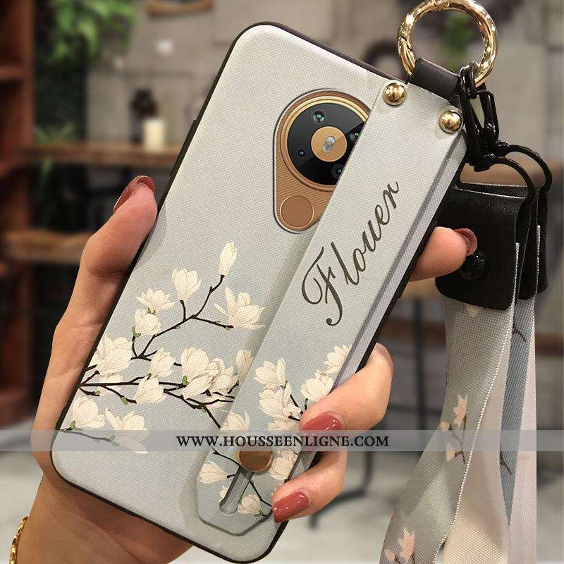 Coque Nokia 5.3 Silicone Protection Tendance Téléphone Portable Support Fleur Vent Rose