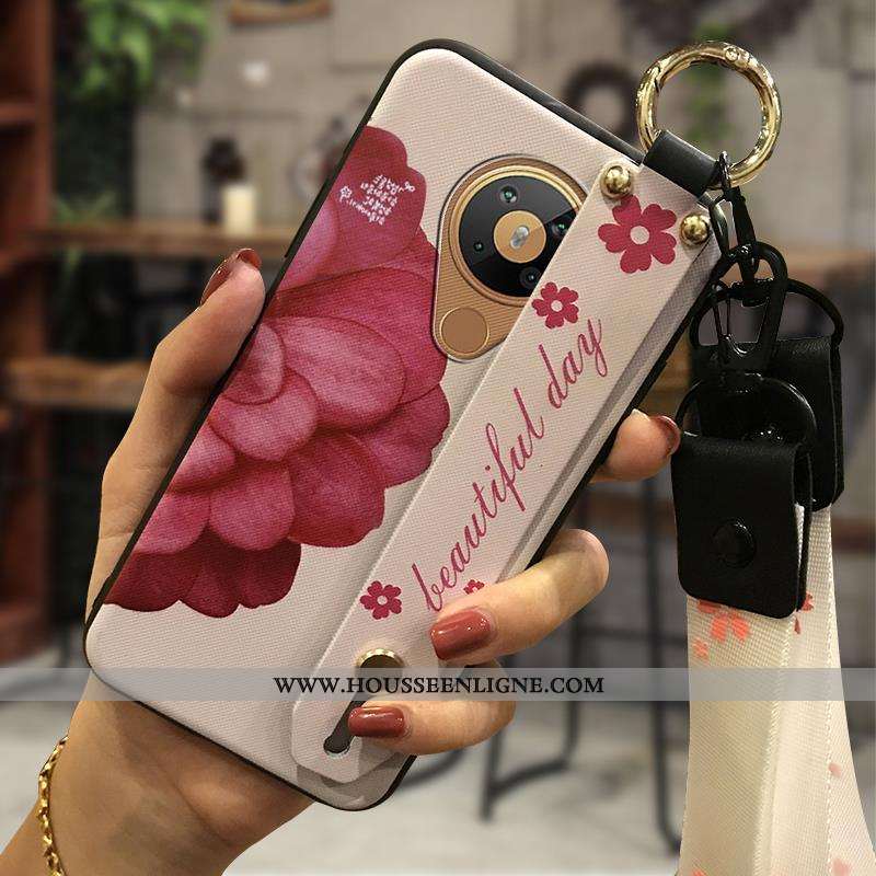 Coque Nokia 5.3 Silicone Protection Tendance Téléphone Portable Support Fleur Vent Rose
