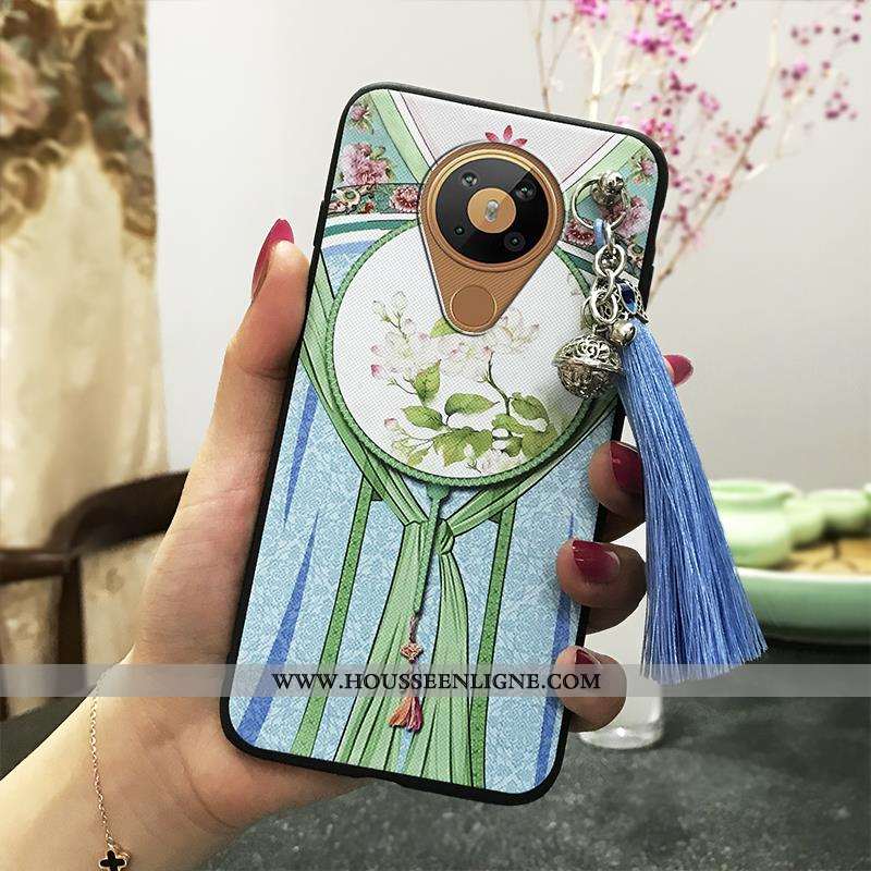 Coque Nokia 5.3 Vintage Silicone Nouveau Étui Protection Vert Verte