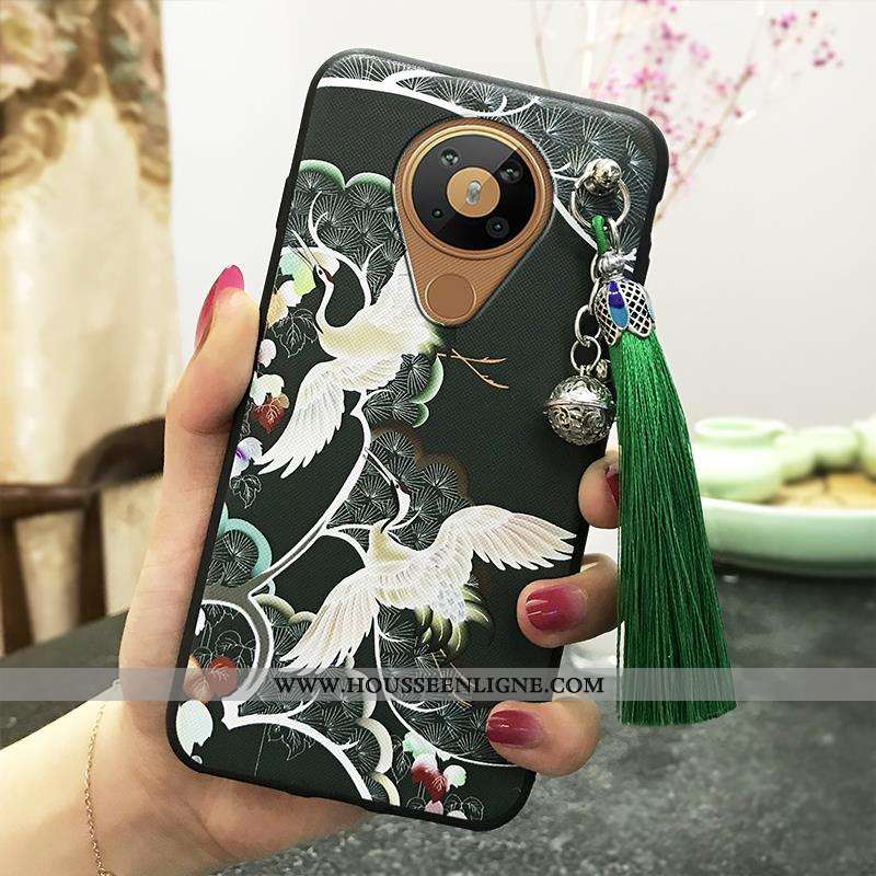 Coque Nokia 5.3 Vintage Silicone Nouveau Étui Protection Vert Verte