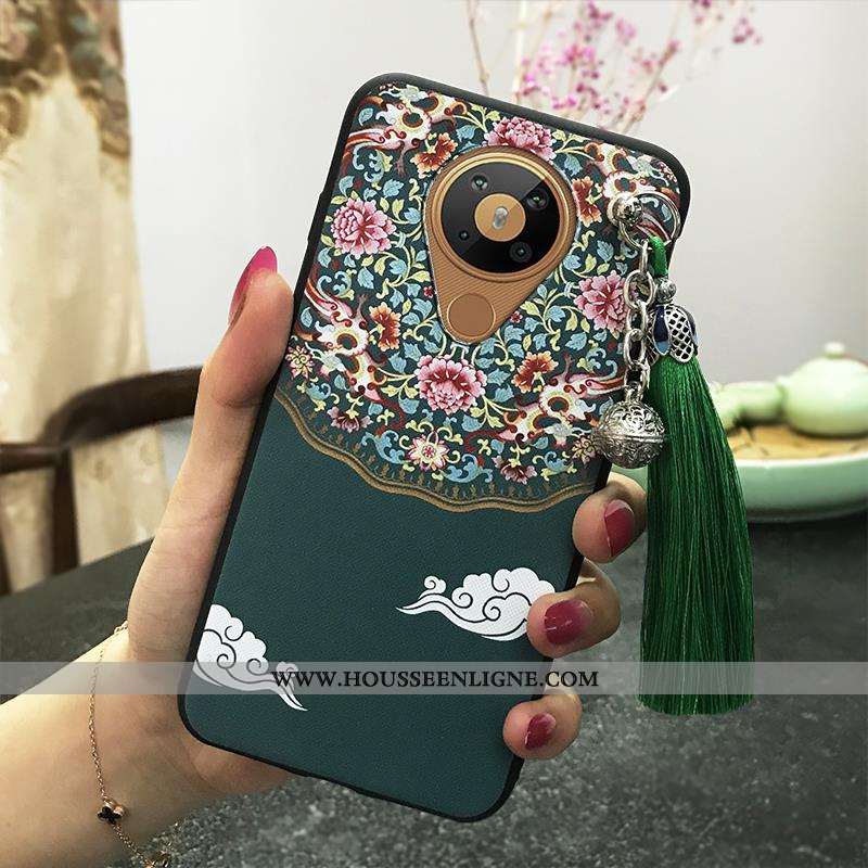 Coque Nokia 5.3 Vintage Silicone Nouveau Étui Protection Vert Verte