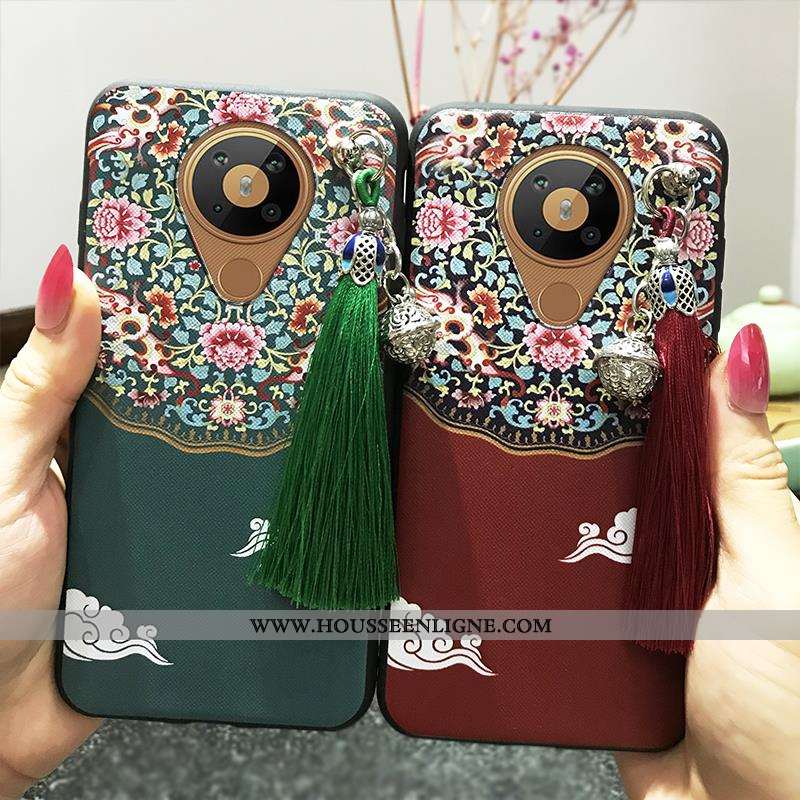 Coque Nokia 5.3 Vintage Silicone Nouveau Étui Protection Vert Verte