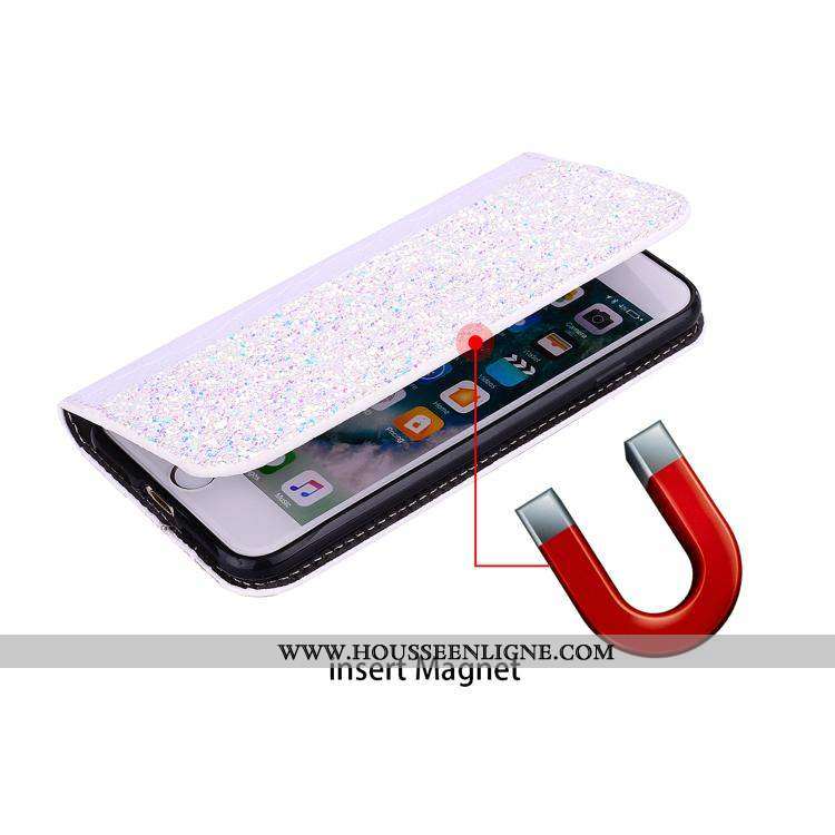 Coque Nokia 6.1 Personnalité Portefeuille Cuir Étui Violet Téléphone Portable Support