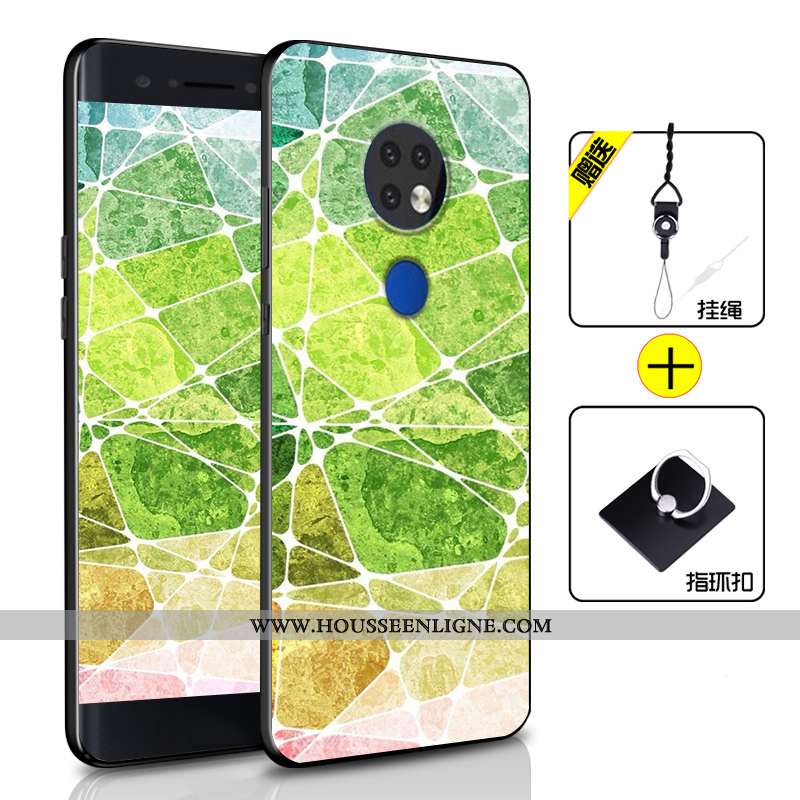 Coque Nokia 6.2 Personnalité Fluide Doux Protection Silicone Tout Compris Étui Incassable Bleu Foncé