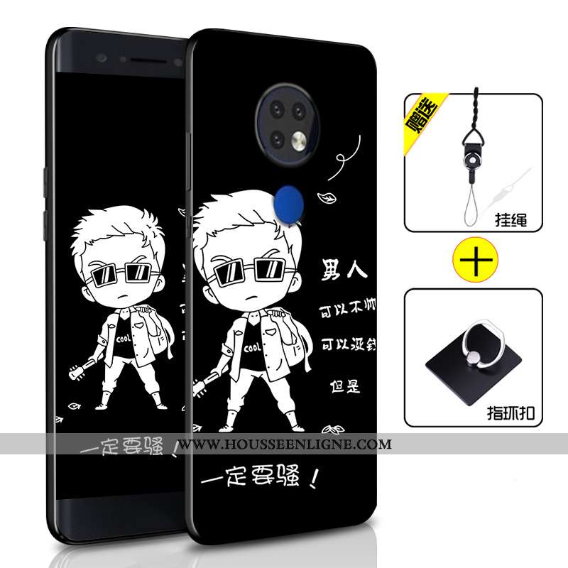 Coque Nokia 6.2 Personnalité Fluide Doux Protection Silicone Tout Compris Étui Incassable Bleu Foncé