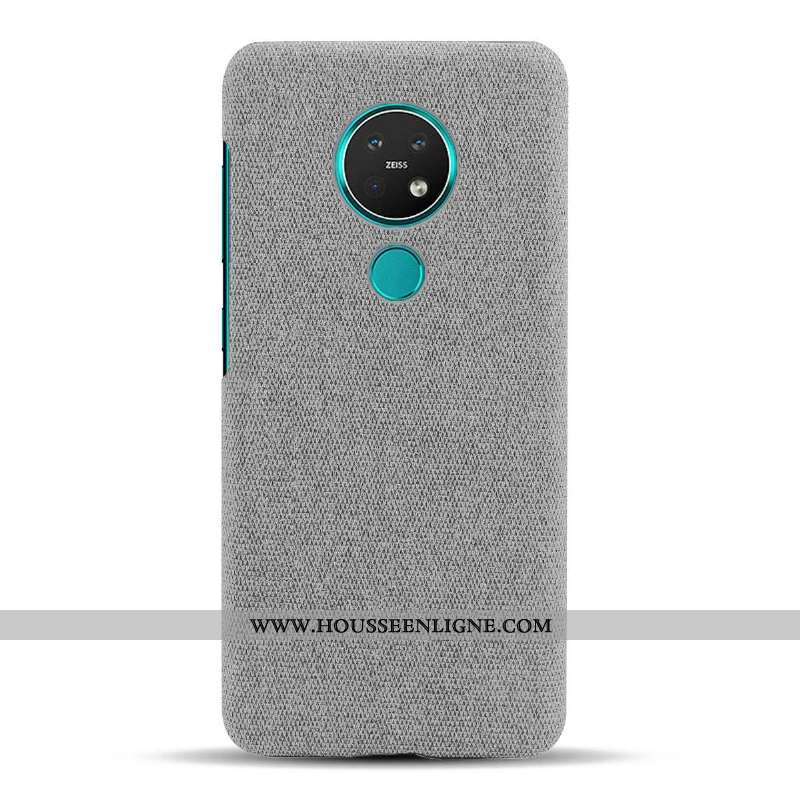 Coque Nokia 6.2 Protection Légère Étui Gris Téléphone Portable Incassable Tissu