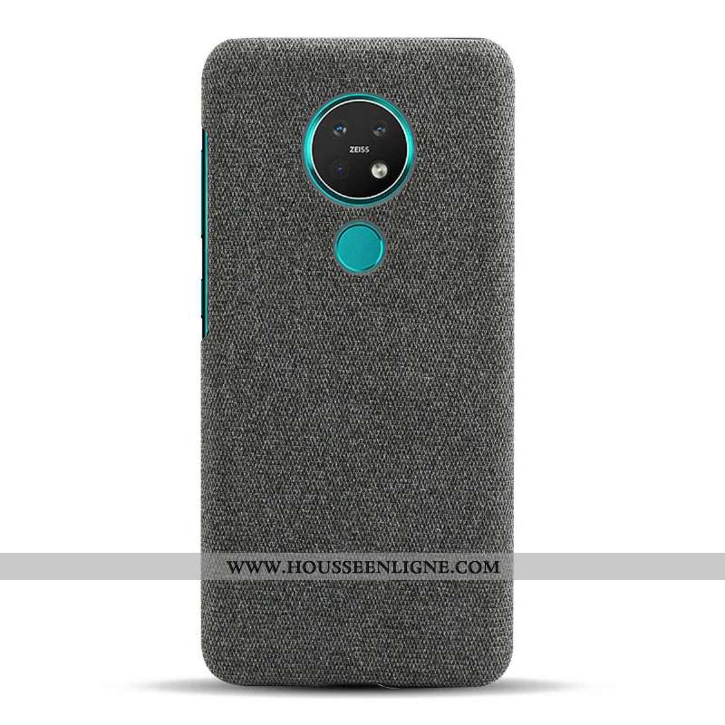 Coque Nokia 6.2 Protection Légère Étui Gris Téléphone Portable Incassable Tissu