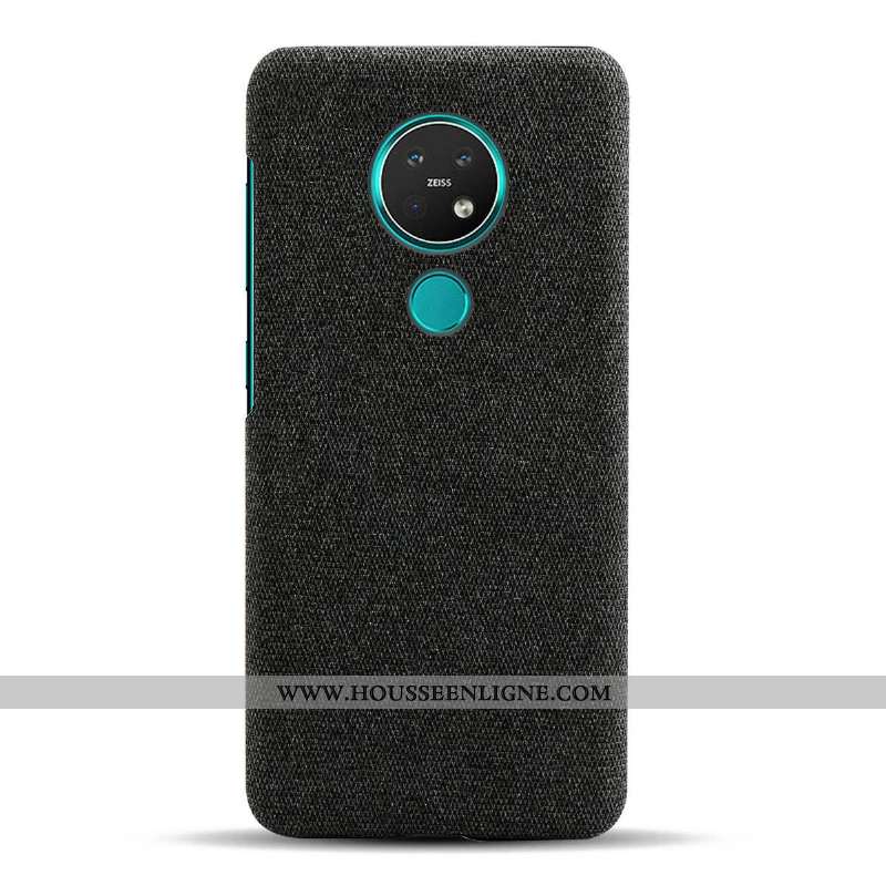 Coque Nokia 6.2 Protection Légère Étui Gris Téléphone Portable Incassable Tissu