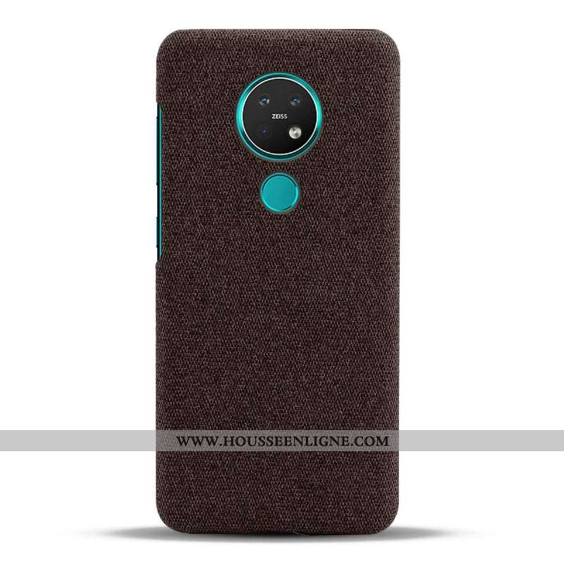 Coque Nokia 6.2 Protection Légère Étui Gris Téléphone Portable Incassable Tissu