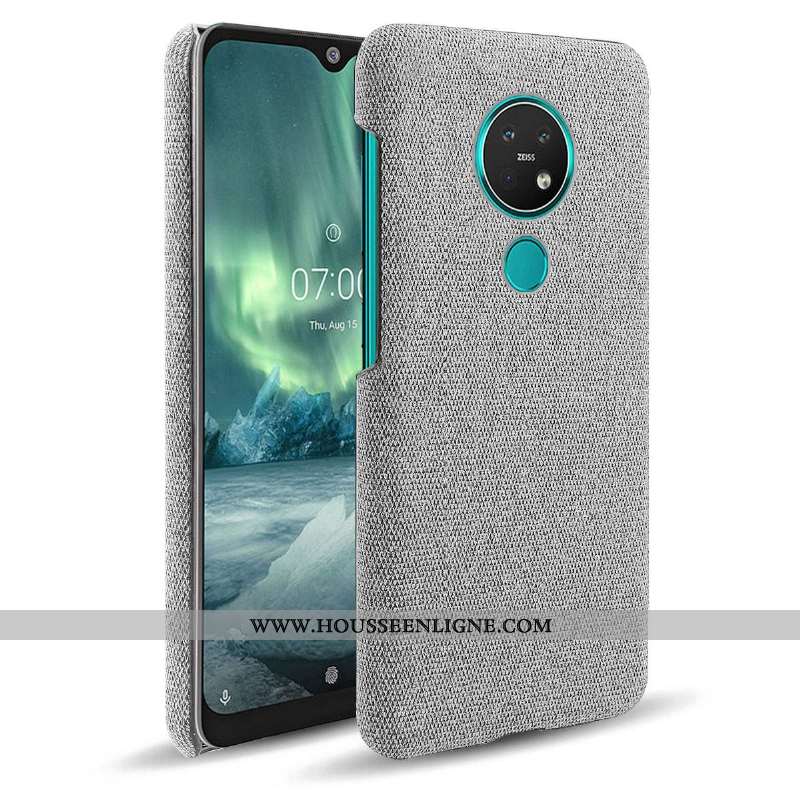Coque Nokia 6.2 Protection Légère Étui Gris Téléphone Portable Incassable Tissu