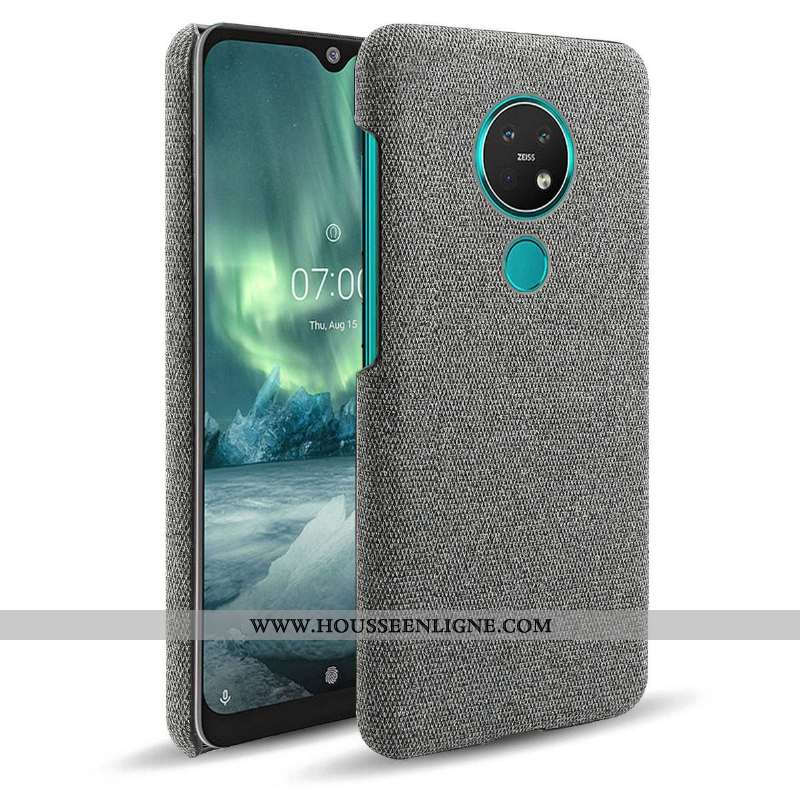Coque Nokia 6.2 Protection Légère Étui Gris Téléphone Portable Incassable Tissu