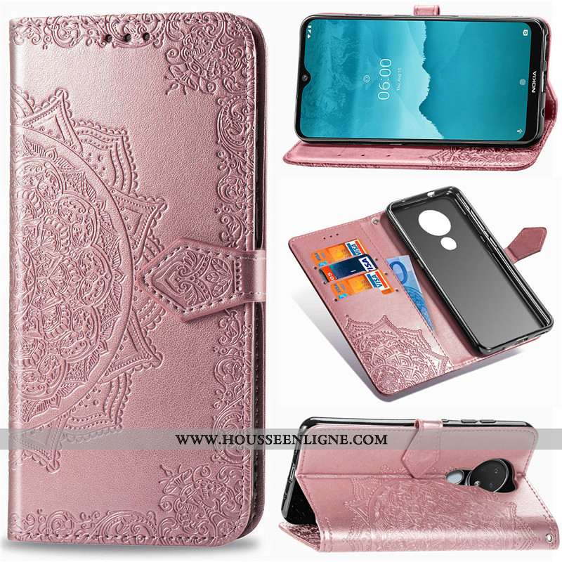 Coque Nokia 6.2 Protection Ornements Suspendus Étui En Relief Vert Gaufrage Verte