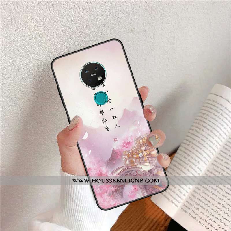 Coque Nokia 6.2 Protection Personnalité Incassable Silicone Mode Amoureux Frais Rose