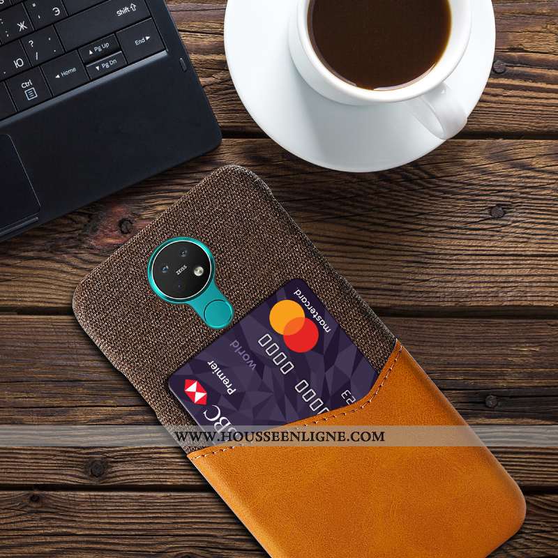 Coque Nokia 6.2 Protection Ultra Qualité Difficile Carte Étui Rouge