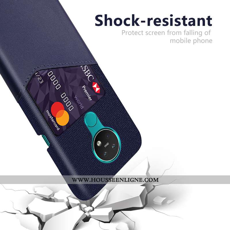 Coque Nokia 6.2 Protection Ultra Qualité Difficile Carte Étui Rouge
